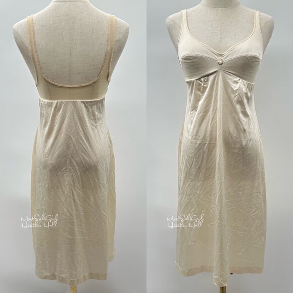 Vintage Henson Kickernick Ivory Full Slip Dress - Picture 1 of 7